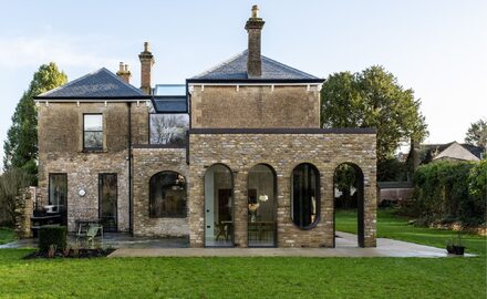The Old Rectory bespoke glazing floods light into the new extension
